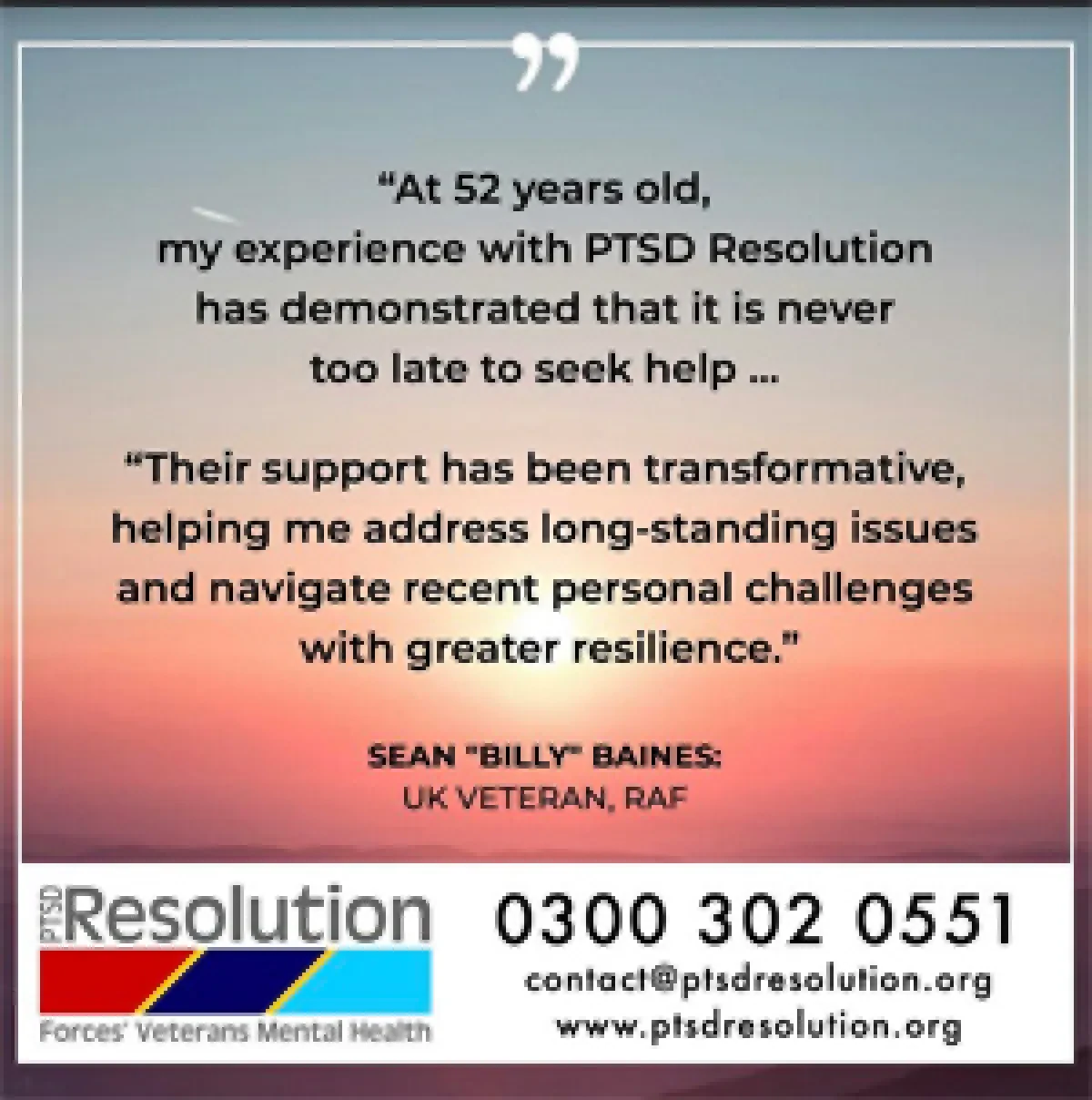 Sean "Billy" Baines: UK Veteran, RAF
